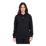 Zwarte Logo Hoodie Sweater Adidas Originals , Black , Dames