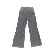 Pre-owned Cotton bottoms Chanel Vintage , Gray , Dames