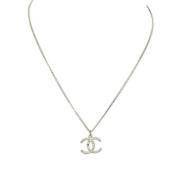 Pre-owned Metal necklaces Chanel Vintage , Gray , Dames