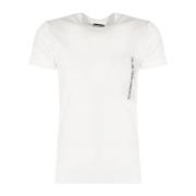 Klassieke Ronde Hals Zak T-Shirt Diesel , White , Heren