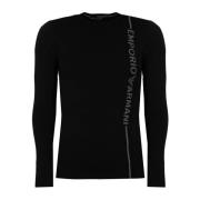 Long Sleeve Tops Emporio Armani , Black , Heren