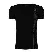 Slim Fit Ronde Hals T-shirt Emporio Armani , Black , Heren