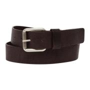 Leren Riem Dondup , Brown , Heren