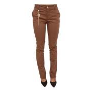 Slim-fit Trousers Fracomina , Brown , Dames