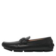 Pre-owned Leather flats Versace Pre-owned , Black , Heren