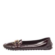 Pre-owned Leather flats Louis Vuitton Vintage , Red , Dames