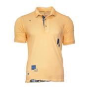 Oranje abrikoos Piqué korte mouw polo Bob , Orange , Heren