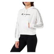 Sporty Glam Hoodie met Logo Print Champion , White , Dames