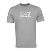 Sportief Elegant Crew-Neck T-Shirt Emporio Armani EA7 , Gray , Heren