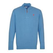 Elegant Sporty Half Zip Sweater U.s. Polo Assn. , Blue , Heren