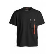 Zwarte Mojave Ritszak T-shirt Parajumpers , Black , Heren