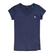 Slim Fit V-Neck Shirt voor Dames G-star , Blue , Dames