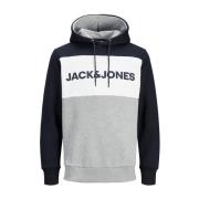 Logo Blocking Hoodie Sweatshirt Jack & Jones , Gray , Heren