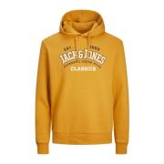 Logo2 Hoodie Sweatshirt Jack & Jones , Yellow , Heren