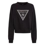 Sweatshirts Hoodies Guess , Black , Dames