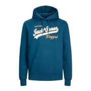Logo Hoodie Sweatshirt Jack & Jones , Blue , Heren