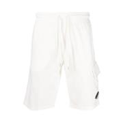 Licht Fleece Cargo Shorts in Wit C.p. Company , White , Heren