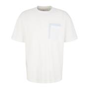 Casual T-shirt met borstzak Tom Tailor , White , Heren