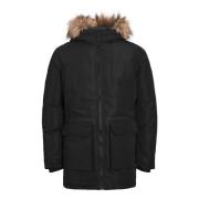 Waterafstotende Parka met Veel Zakken Jack & Jones , Black , Heren