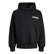 Zachte Oversize Hoodie Sweatshirt Jack & Jones , Black , Heren