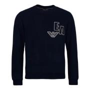 Casual Logo Sweater Pullover Emporio Armani , Blue , Heren