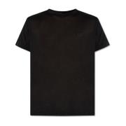 Zijden T-shirt Giorgio Armani , Black , Heren