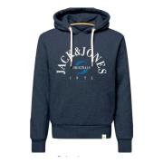 Comfort Fit Hoodie Sweatshirt Jack & Jones , Blue , Heren