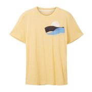 Gestreept T-shirt met ronde hals en fotoprint Tom Tailor , Yellow , He...