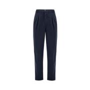 Slim-fit Trousers Kiton , Blue , Heren