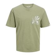 Bloemenprint Zak T-Shirt Jack & Jones , Green , Heren