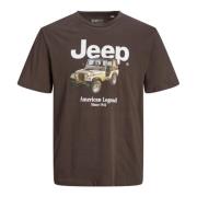 Avontuur Jeep Logo Shirt Jack & Jones , Brown , Heren