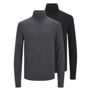 Klassieke Rolhals Sweater 2-Pack Jack & Jones , Multicolor , Heren