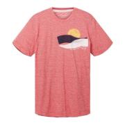 Gestreept T-shirt met ronde hals en fotoprint Tom Tailor , Multicolor ...