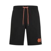 Zwarte Bermuda Shorts Sun68 , Black , Heren