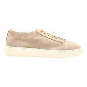 Derby Suède Lage Top Sneaker Santoni , Beige , Heren