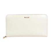 Pre-owned Leather wallets Bally Pre-owned , White , Dames