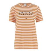 Gestreept Crew Neck Katoenen T-shirt Patou , Multicolor , Dames