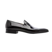 Zwarte leren instapper Magnanni , Black , Heren