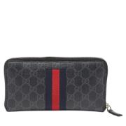 Pre-owned Coated canvas wallets Gucci Vintage , Black , Dames