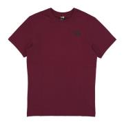 Rode Box Tee Boysenberry Streetwear The North Face , Brown , Heren