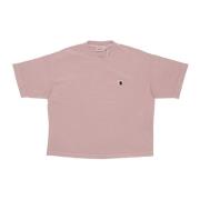 Roze Nelson Tee Streetwear Shirt Carhartt Wip , Pink , Dames
