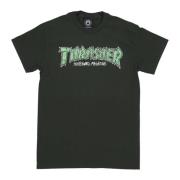 Groene Streetwear T-shirt Thrasher , Green , Heren