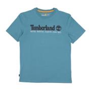 Storm Blauw Streetwear Front Tee Timberland , Blue , Heren