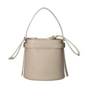 Mini Bucket Bag in Grano Leer Furla , Beige , Dames
