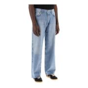 Versleten Low Slung Baggy Jeans Agolde , Blue , Heren