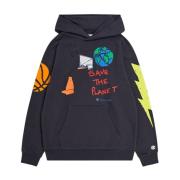 Eco Future Hoodie Champion , Black , Heren