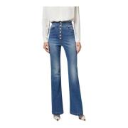 Jeans met knoopsluiting Elisabetta Franchi , Blue , Dames