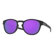 Matte Black Sunglasses with Prizm Violet Oakley , Black , Heren