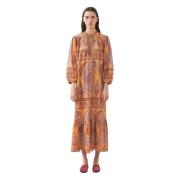Print jurk Tajar Antik Batik , Orange , Dames