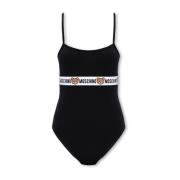 Bodysuit met logo Moschino , Black , Dames